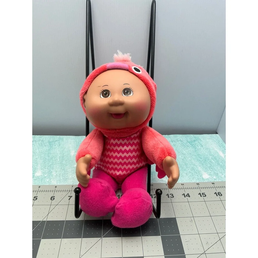 Cabbage Patch Kids Cuties Pink Flamingo Plush Doll Vinyl Head 9 Inch Toy